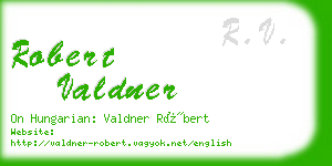 robert valdner business card